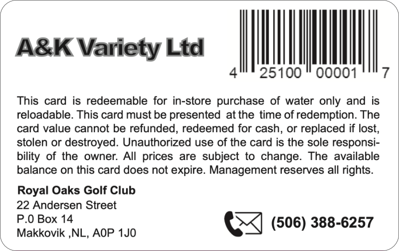 VIP loyalty card