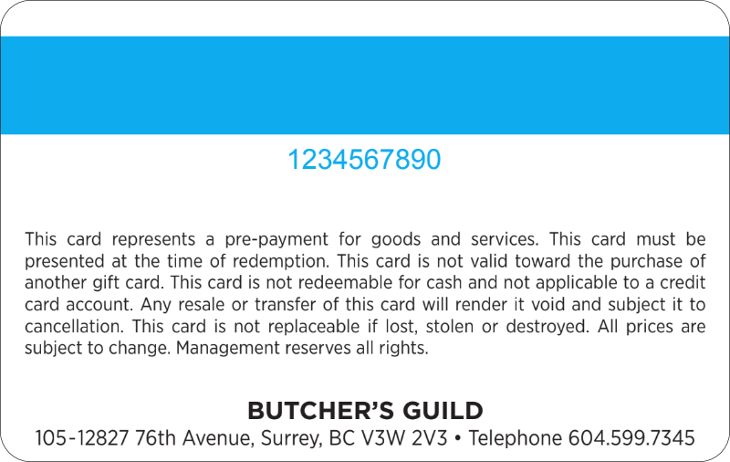 VIP loyalty card